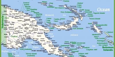 Պապուա-Նոր Գվինեայի քարտեզի վրա 