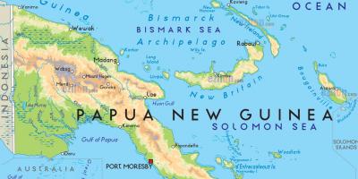 Քարտեզ մայրաքաղաքի Պապուա-Նոր Գվինեայի