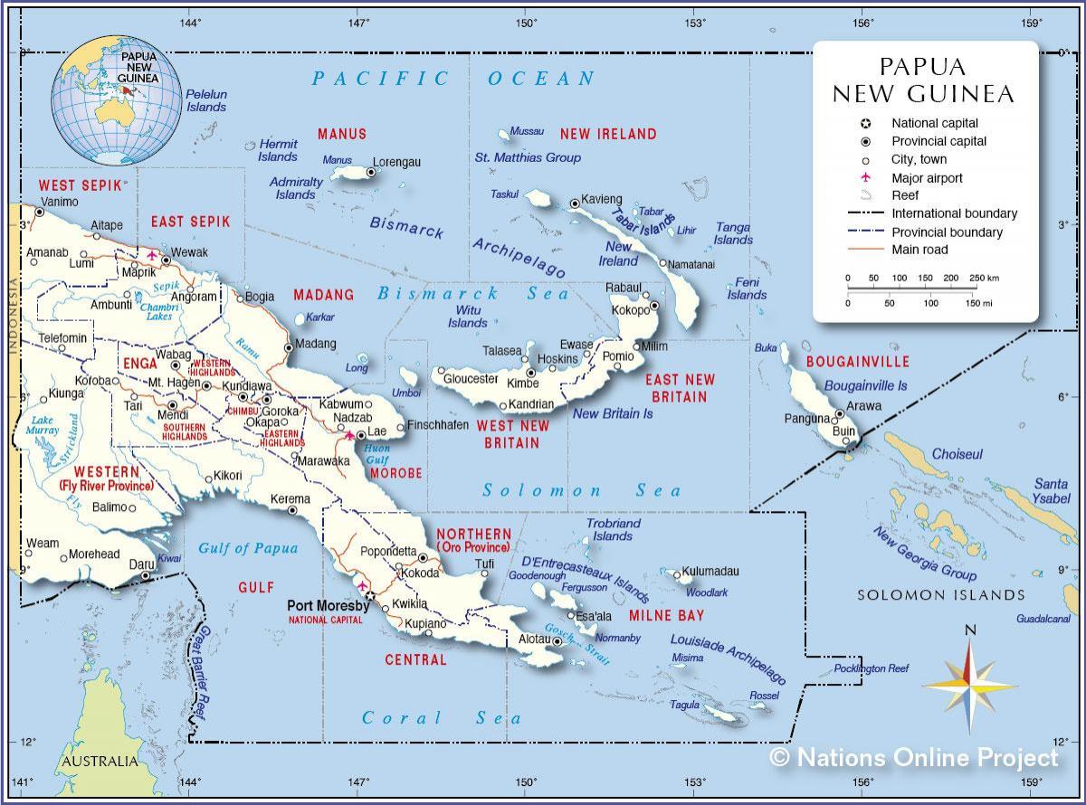 քարտեզ тари Պապուա-Նոր Գվինեա 