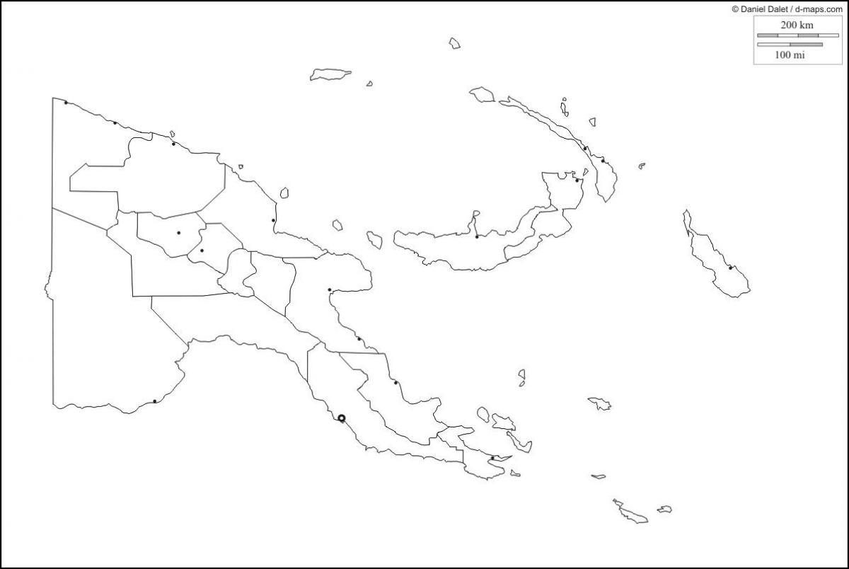 քարտեզ Պապուա Նոր Գվինեա քարտեզ էսքիզները