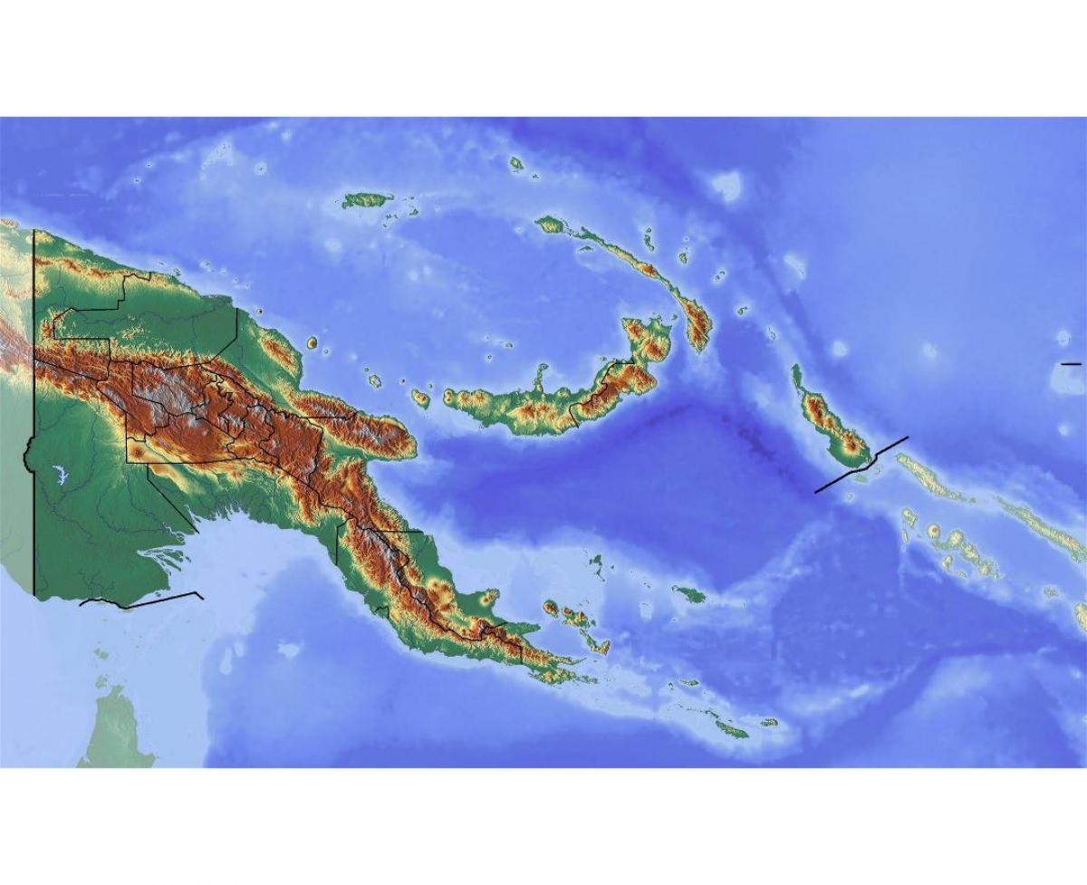 Պապուա Նոր Գվինեա մասշտաբի տեղագրական քարտեզի վրա